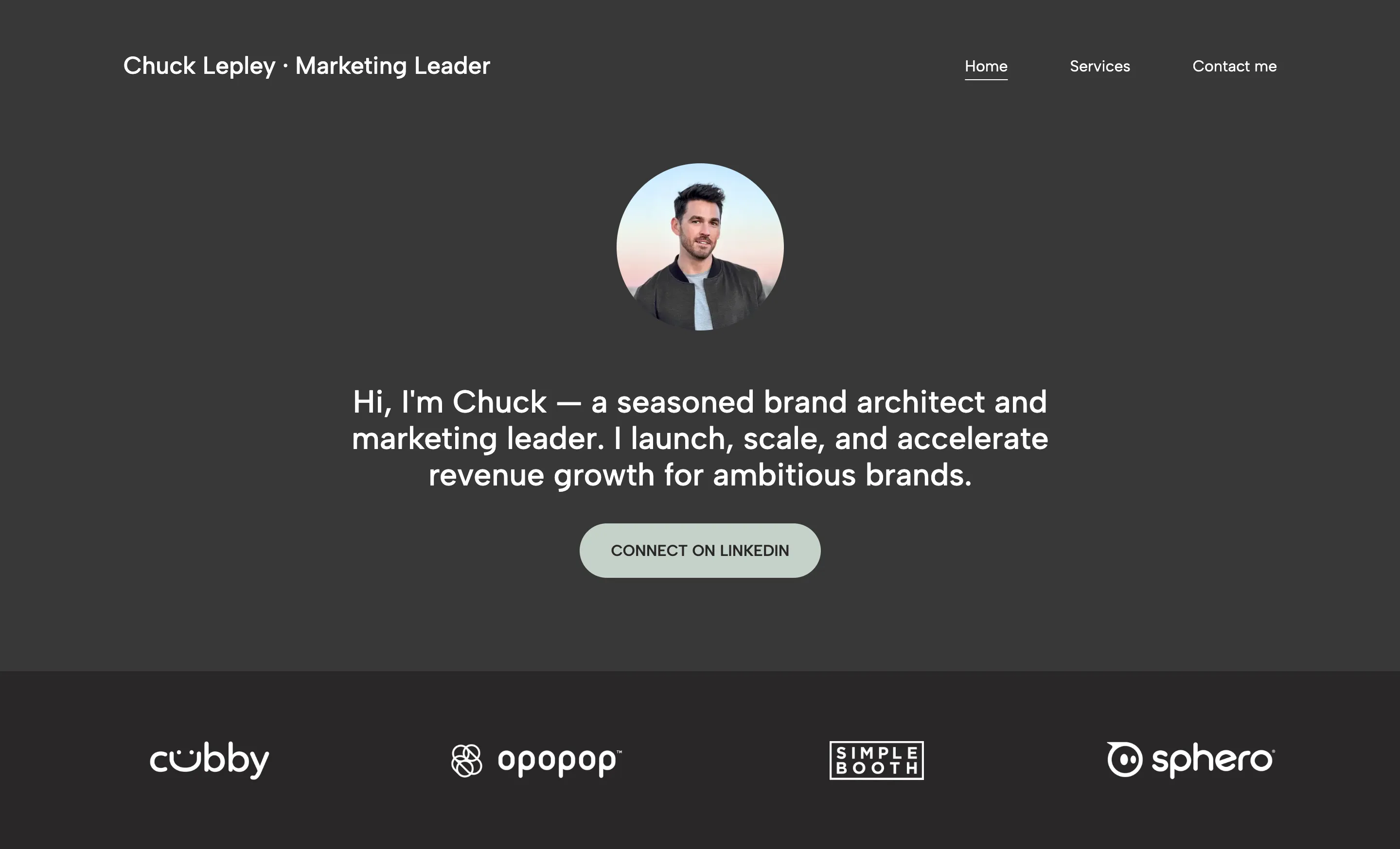 The portfolio of Chuck Lepley, marketing leader.